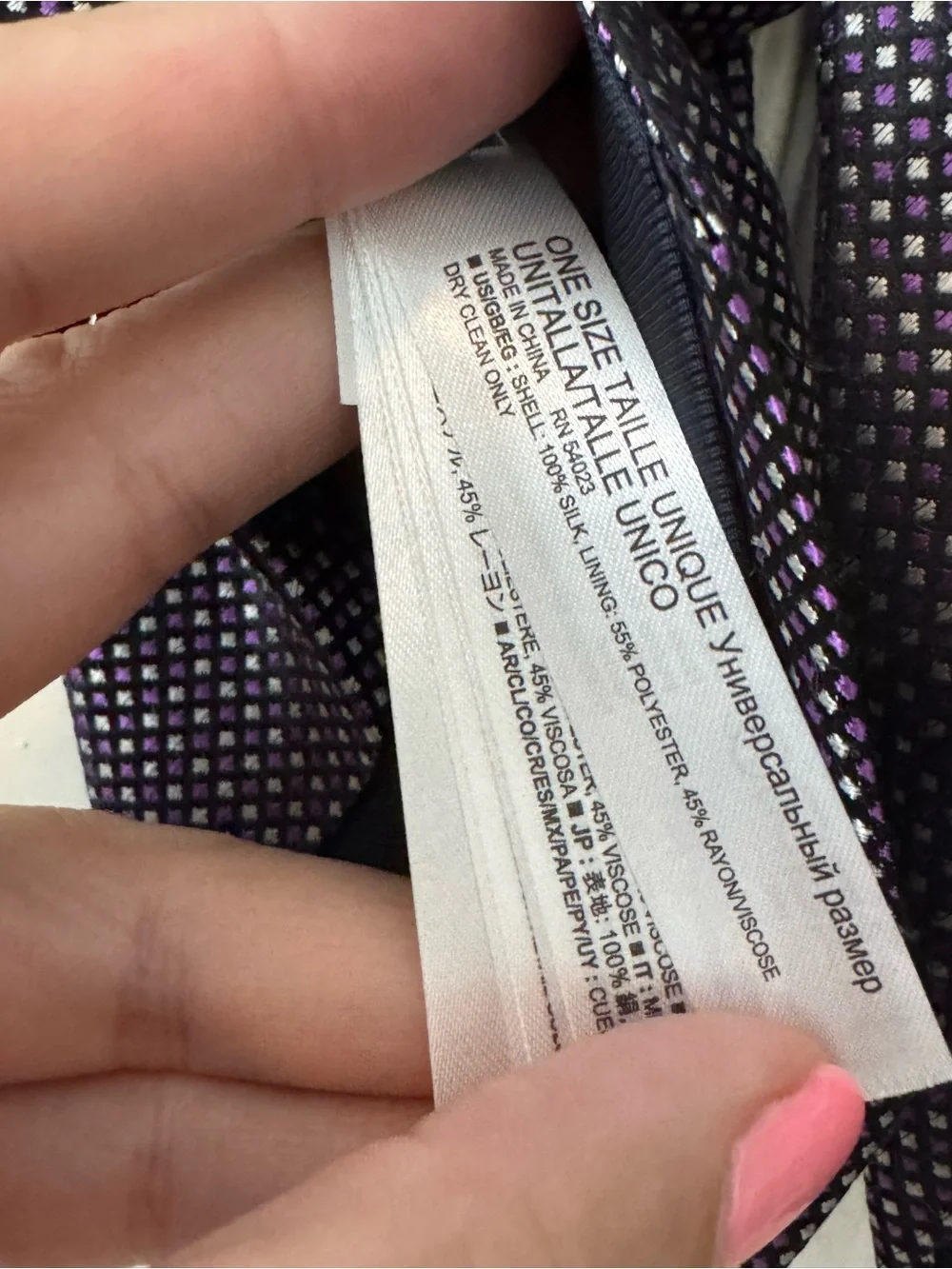 Banana Republic Purple Micro-Grid Men's Tie